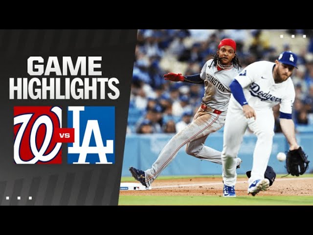 washington nationals vs dodgers match player stats and summary