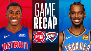 Okc Thunder VS Detroit Pistons Match Player Stats