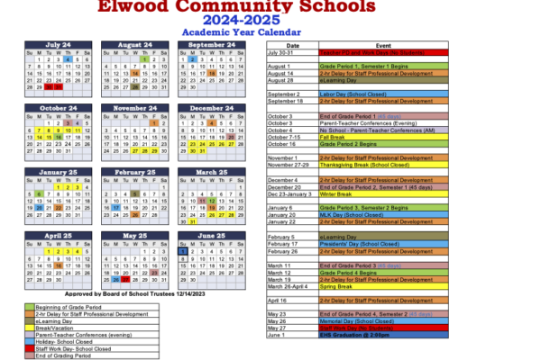 lwood School District 2024-2025 Calendar